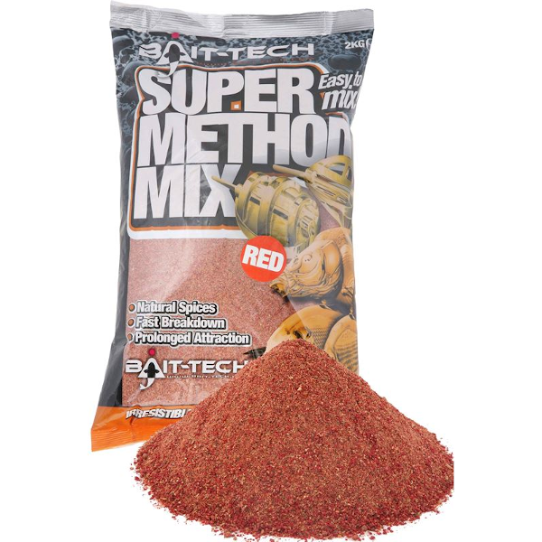 Bait-Tech Super Method Mix Red Groundbait 2kg 1 Bait-Tech Super Method Mix Red Groundbait 2kg